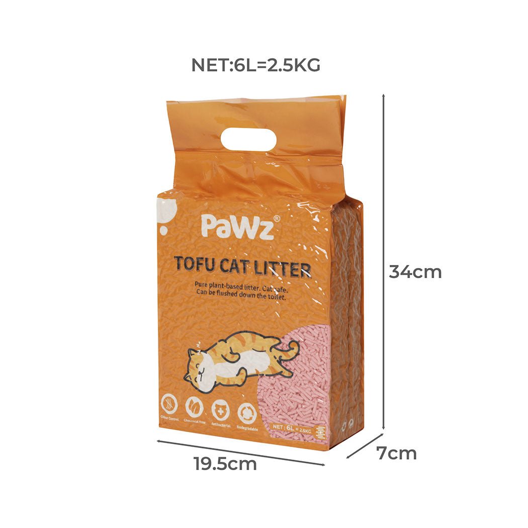 2.5kg Clumping Tofu Cat Litter 4 - Pack - Watermelon - Rivercity House & Home Co. (ABN 18 642 972 209) - Affordable Modern Furniture Australia
