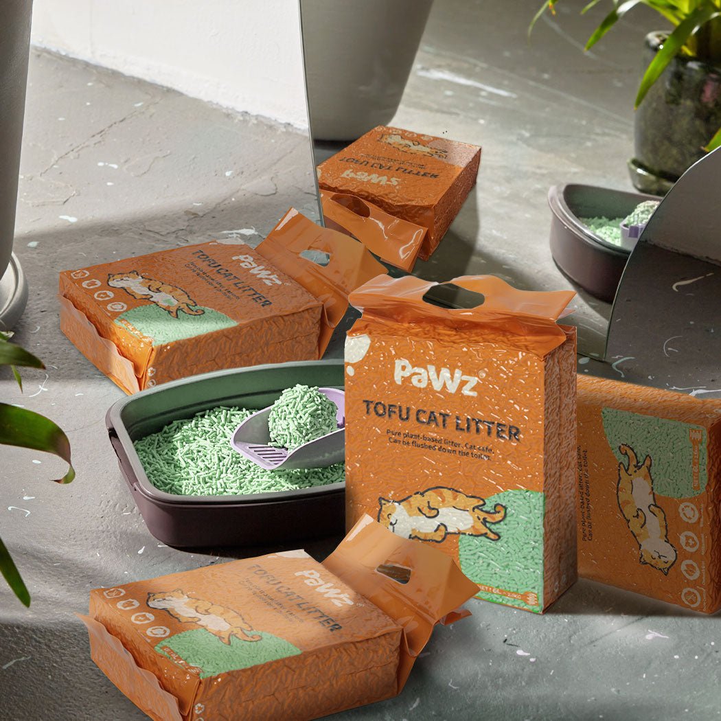 2.5kg Tofu Cat Litter Clumping Green Tea - 4 Pack - Rivercity House & Home Co. (ABN 18 642 972 209) - Affordable Modern Furniture Australia
