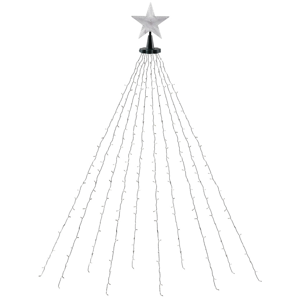2.5M Christmas Lights Waterfall String Light 300 LED Star Topper - Occasions > Christmas > Outdoor Decorations & Lights - Rivercity House & Home Co. (ABN 18 642 972 209) - Affordable Modern Furniture Australia