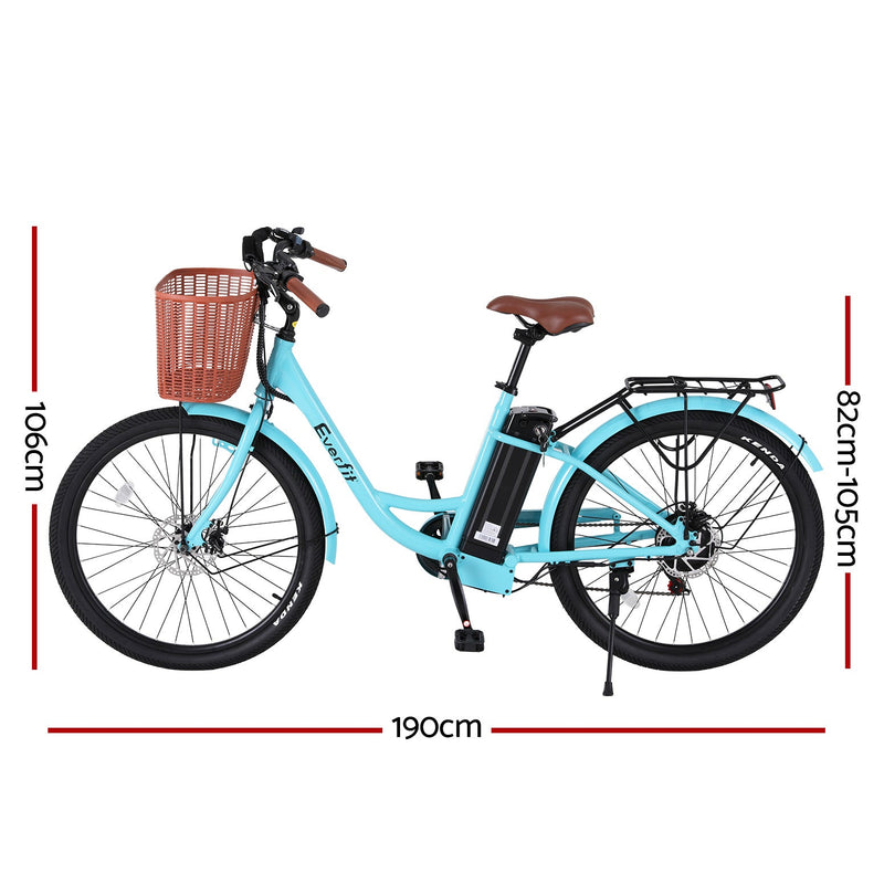 26" Electric Bike City Bicycle eBike e - Bike Commuter w/ Battery BL - Sports & Fitness > Bike Accessories - Rivercity House & Home Co. (ABN 18 642 972 209) - Affordable Modern Furniture Australia