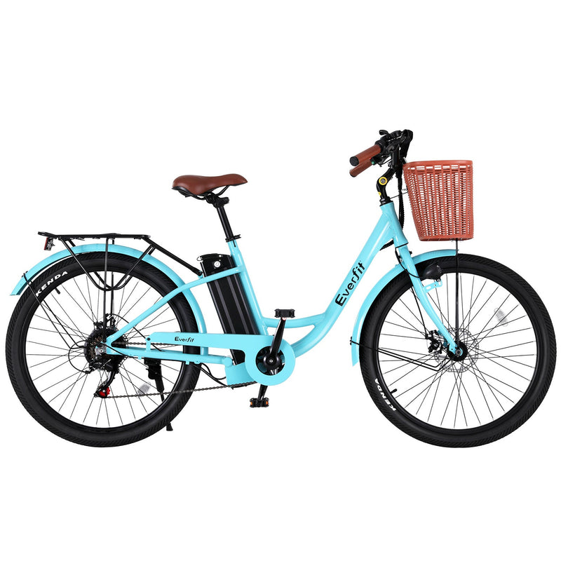 26" Electric Bike City Bicycle eBike e - Bike Commuter w/ Battery BL - Sports & Fitness > Bike Accessories - Rivercity House & Home Co. (ABN 18 642 972 209) - Affordable Modern Furniture Australia