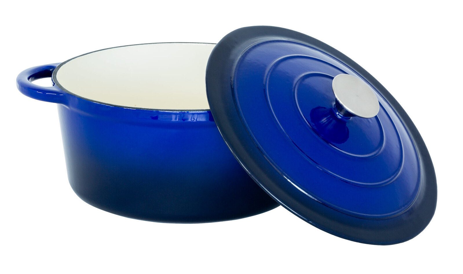 26cm Enamelled Cast Iron French Oven Casserole (4.7L) - Blue - Home & Garden > Kitchenware > Skillets & Frying Pans - Rivercity House & Home Co. (ABN 18 642 972 209) - Affordable Modern Furniture Australia