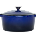 Enamelled Cast Iron French Oven Casserole 26cm 4.7L - Blue