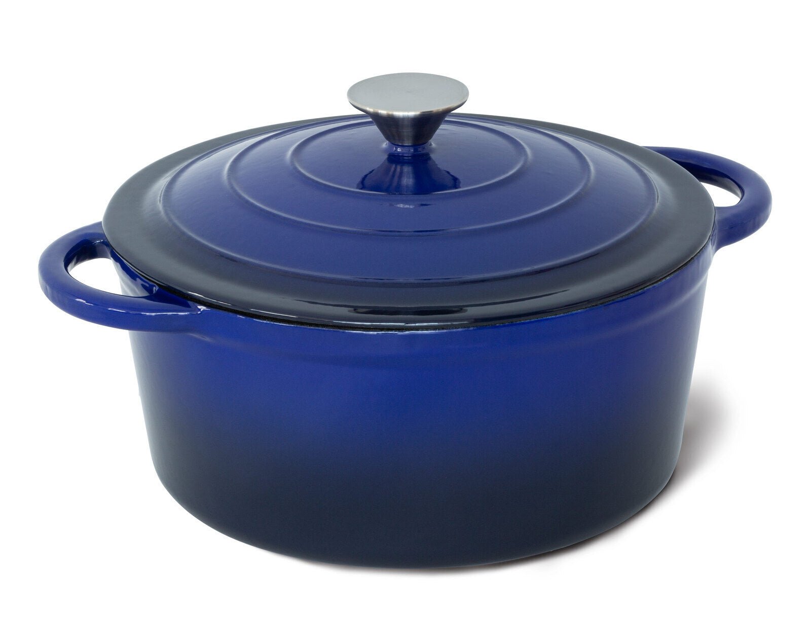 26cm Enamelled Cast Iron French Oven Casserole (4.7L) - Blue - Home & Garden > Kitchenware > Skillets & Frying Pans - Rivercity House & Home Co. (ABN 18 642 972 209) - Affordable Modern Furniture Australia