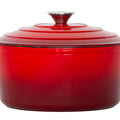 26cm 4.7L Enamelled Cast Iron French Oven Casserole - Red