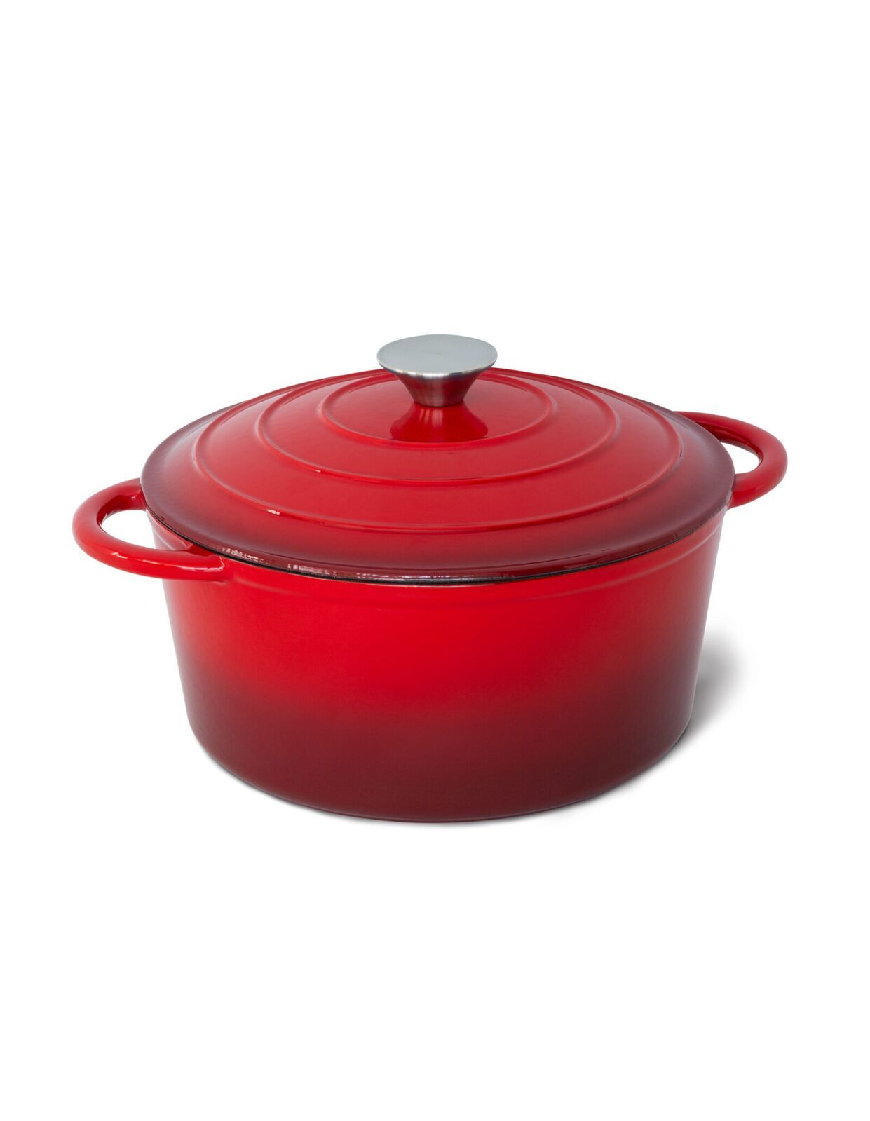 26cm Enamelled Cast Iron French Oven Casserole (4.7L) - Red - Home & Garden > Kitchenware > Skillets & Frying Pans - Rivercity House & Home Co. (ABN 18 642 972 209) - Affordable Modern Furniture Australia