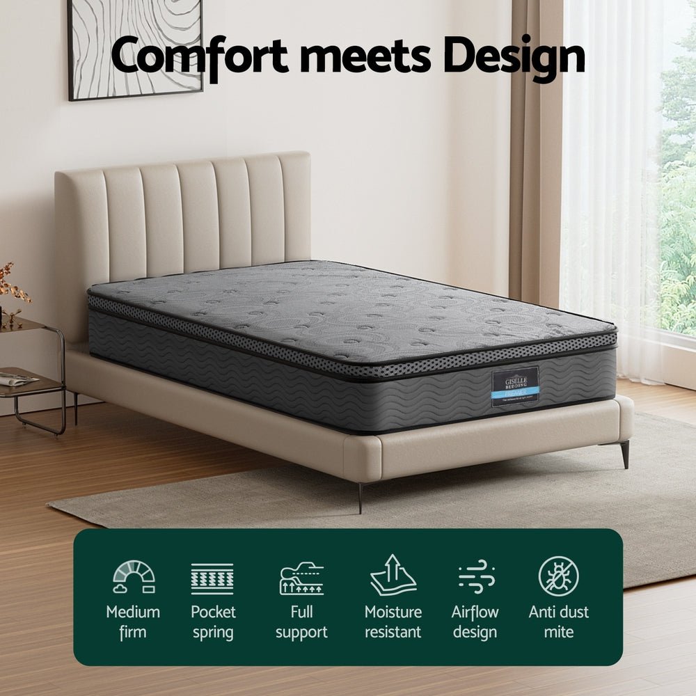 26cm Mattress Bed Single - Furniture > Mattresses > Single Mattress - Rivercity House & Home Co. (ABN 18 642 972 209) - Affordable Modern Furniture Australia
