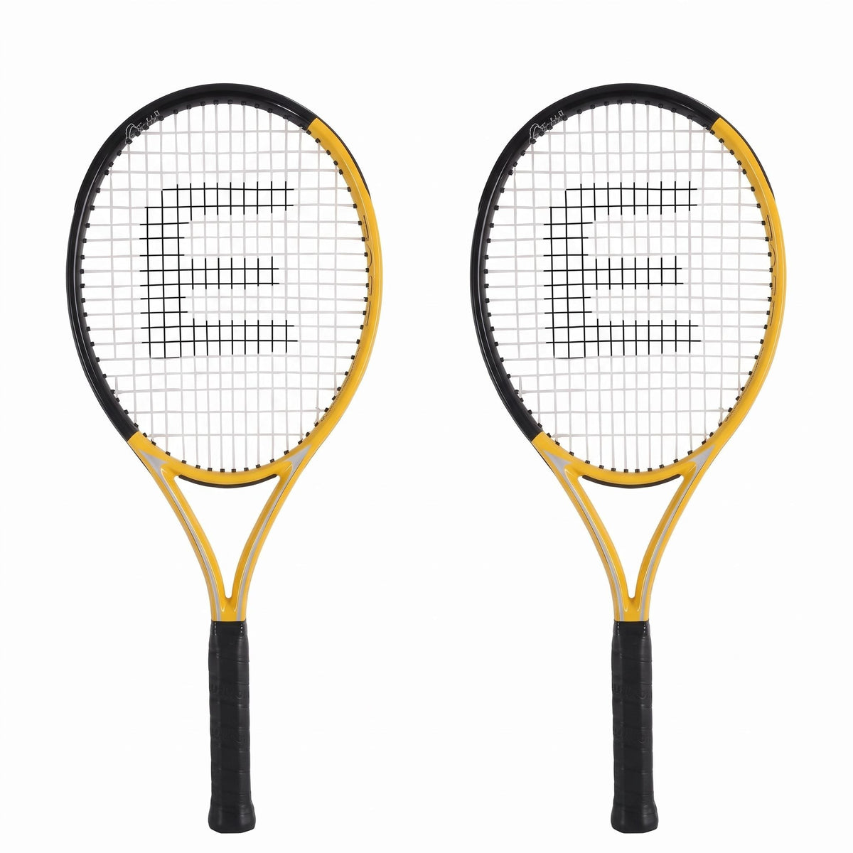 27 Inch Lightweight Tennis Racket Set of 2 with Cushioned Grip - Gold - Sports & Fitness > Racquet Sports > Tennis - Rivercity House & Home Co. (ABN 18 642 972 209) - Affordable Modern Furniture Australia
