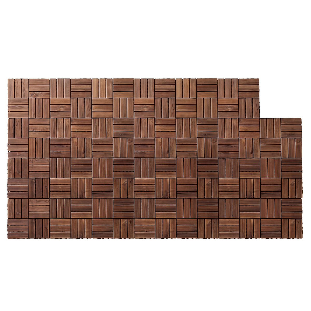 27PCS 30x30cm Interlocking Wood Deck Floor Tiles Pine Brown - Home & Garden > DIY > Flooring - Rivercity House & Home Co. (ABN 18 642 972 209) - Affordable Modern Furniture Australia