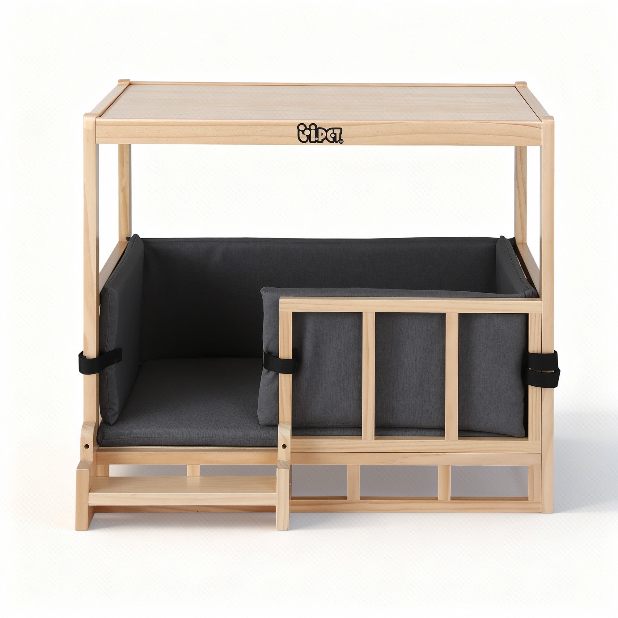 2in1 Dog Kennel Crate Furniture Grey Bedding Wooden House Indoor - Pet Care > Dog Supplies > Dog Kennels - Rivercity House & Home Co. (ABN 18 642 972 209) - Affordable Modern Furniture Australia