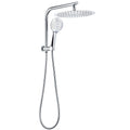 2in1 12" Large Round Shower Head with 3-Mode Handheld & Gooseneck Arm Diverter Set - Chrome