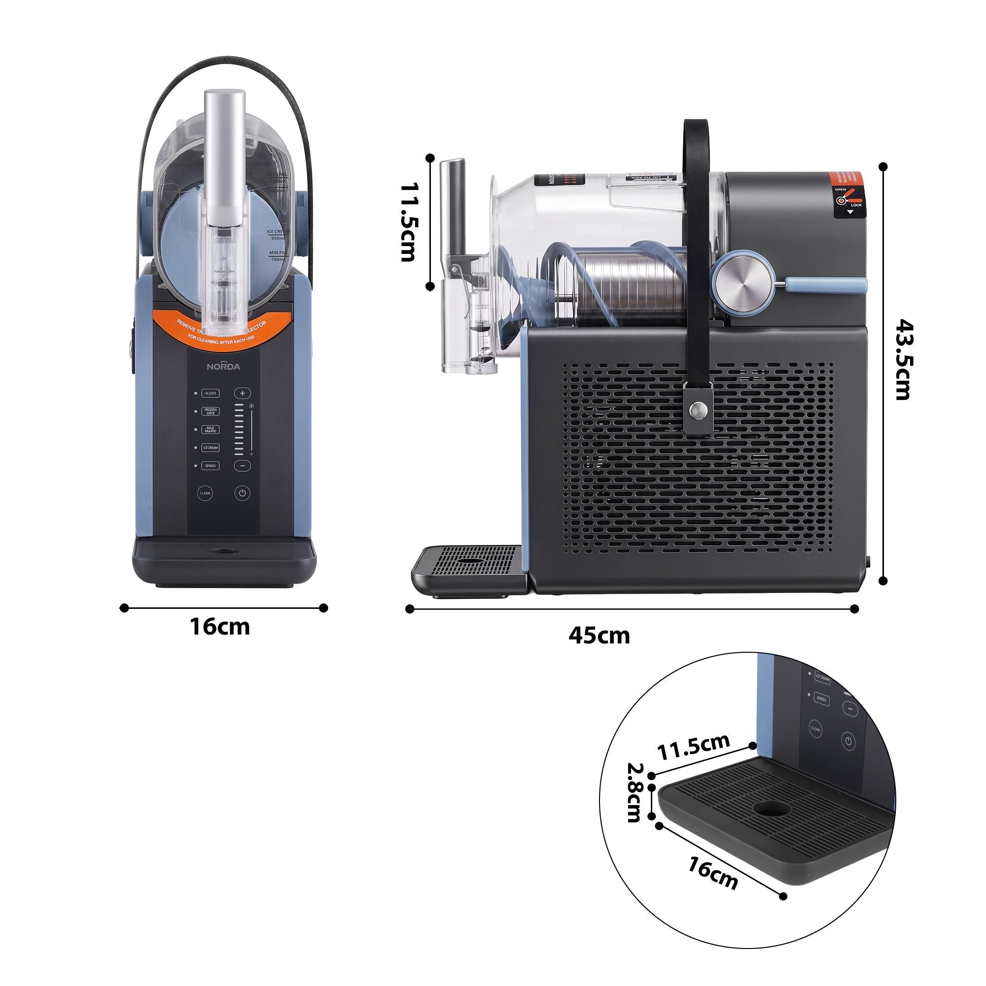 2L Slushie Machine Frozen Drink and Ice Cream Maker Countertop - Black Blue - Appliances > Kitchen Appliances > Ice Makers - Rivercity House & Home Co. (ABN 18 642 972 209) - Affordable Modern Furniture Australia