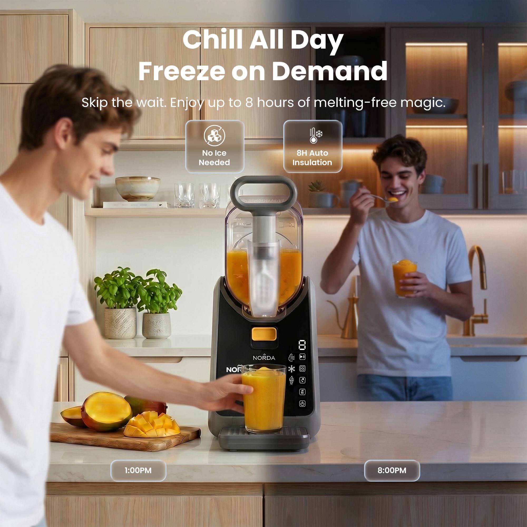 2L Slushie Machine Frozen Drink Maker Slushy Ice Cream Maker No Ice Compressor Touchscreen for Home BBQ Party - Appliances > Kitchen Appliances > Ice Makers - Rivercity House & Home Co. (ABN 18 642 972 209) - Affordable Modern Furniture Australia