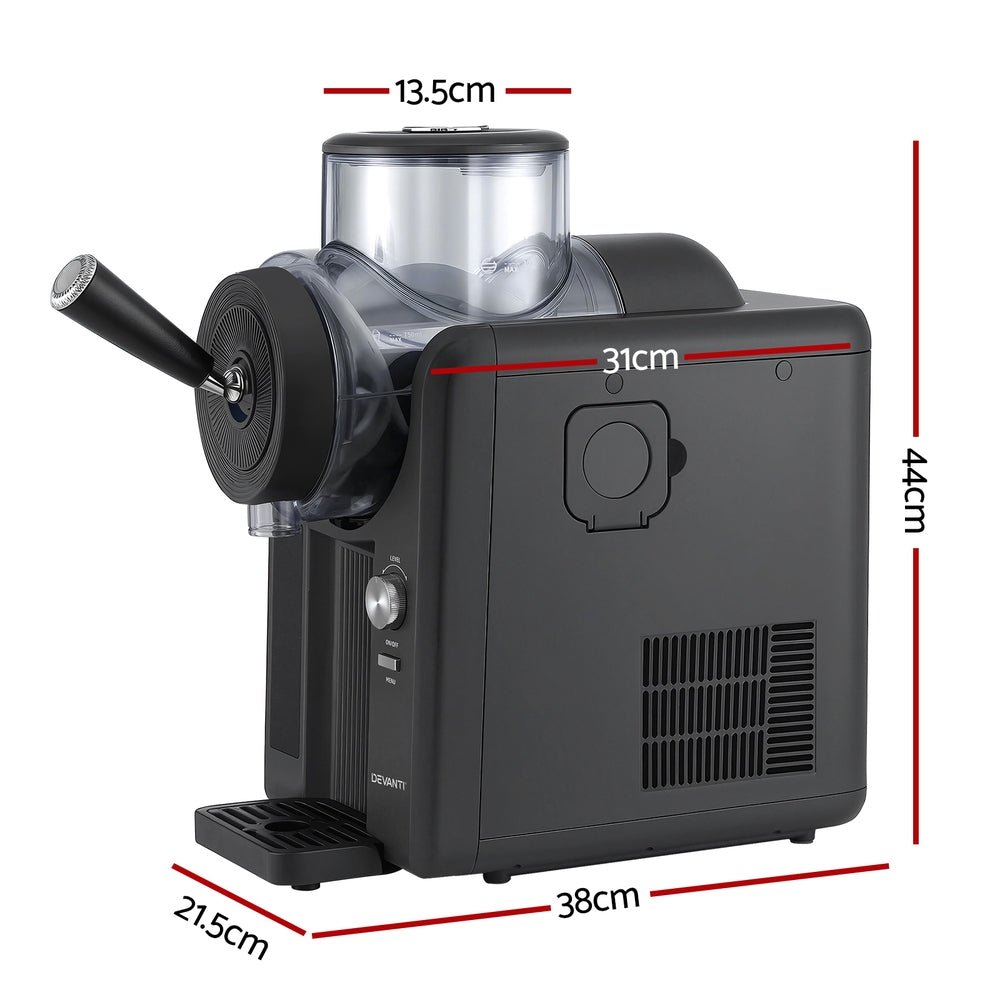 2L Slushie Machine Ice Cream Maker Frozen Smoothies Milkshakes Black - Appliances > Kitchen Appliances > Ice Makers - Rivercity House & Home Co. (ABN 18 642 972 209) - Affordable Modern Furniture Australia