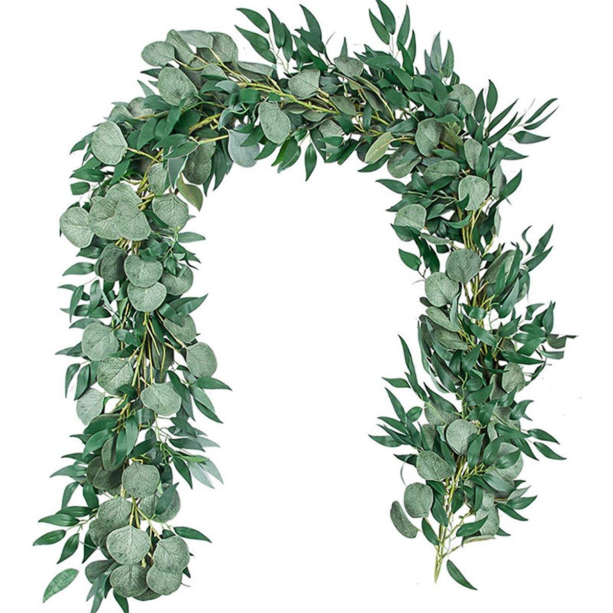 2m Artificial Eucalyptus Garland with Willow Leaves Flexible Vine - Green - Home & Garden > Artificial Plants > Artificial Hanging Plants - Rivercity House & Home Co. (ABN 18 642 972 209) - Affordable Modern Furniture Australia