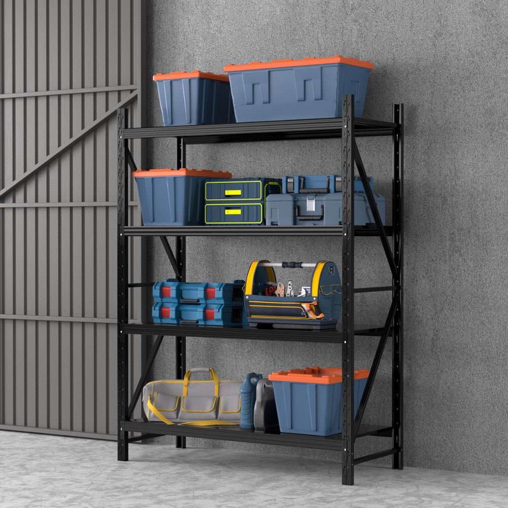 2Mx1.5M Garage Shelving Warehouse Rack Black - Tools > Tools Storage > Wall Storage Racks - Rivercity House & Home Co. (ABN 18 642 972 209) - Affordable Modern Furniture Australia