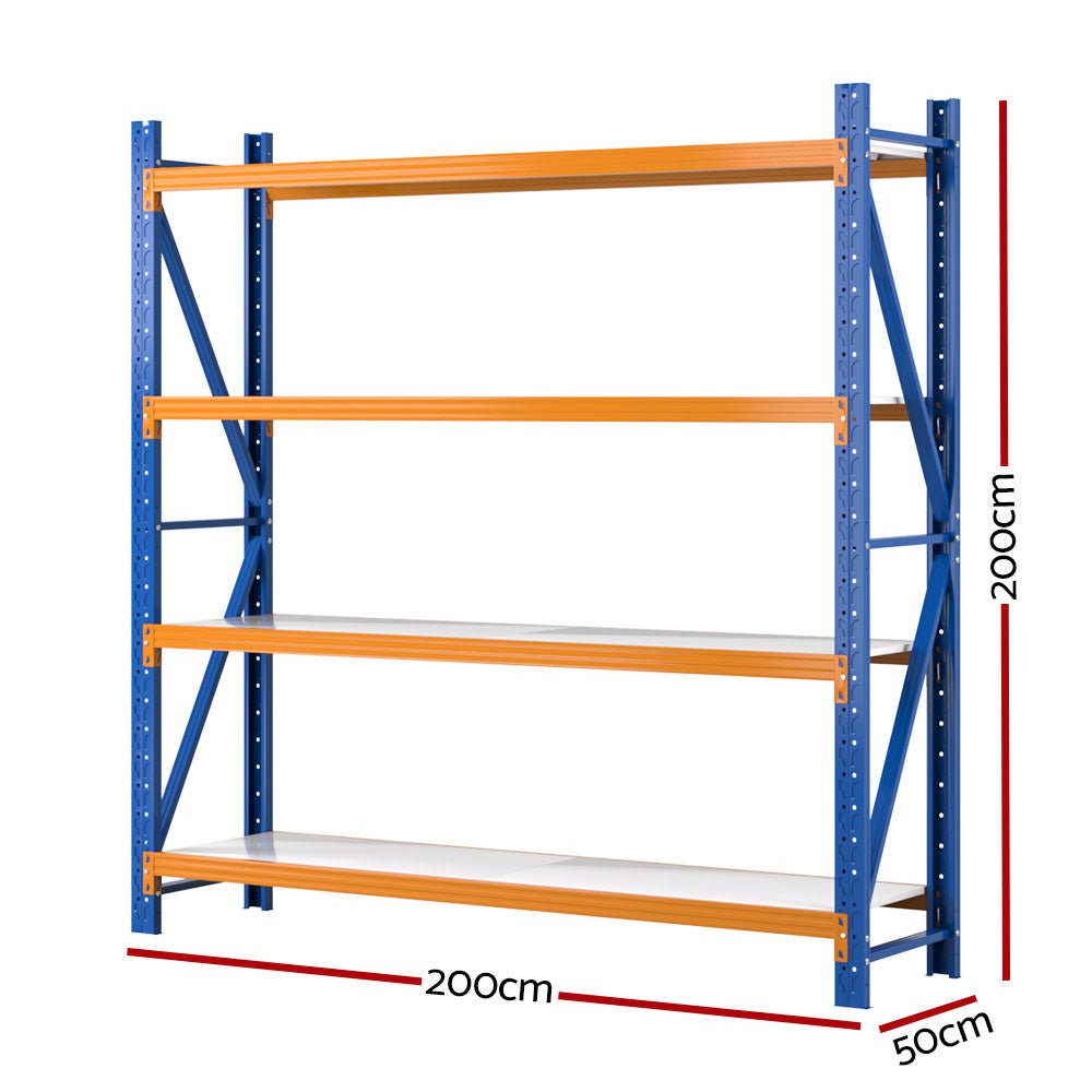 2Mx2M Garage Shelving Warehouse Rack Pallet Racking Storage Shelf Blue - Tools > Tools Storage > Wall Storage Racks - Rivercity House & Home Co. (ABN 18 642 972 209) - Affordable Modern Furniture Australia
