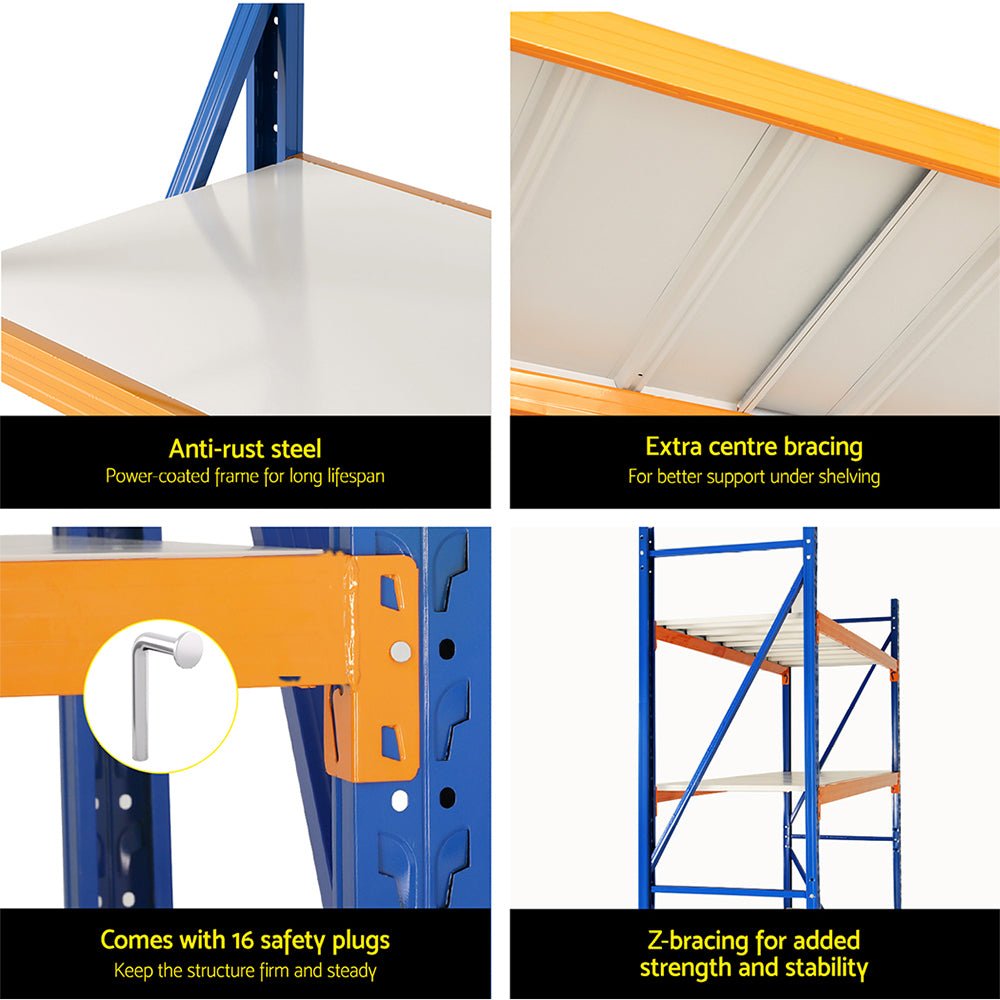 2Mx2M Garage Shelving Warehouse Rack Pallet Racking Storage Shelf Blue - Tools > Tools Storage > Wall Storage Racks - Rivercity House & Home Co. (ABN 18 642 972 209) - Affordable Modern Furniture Australia