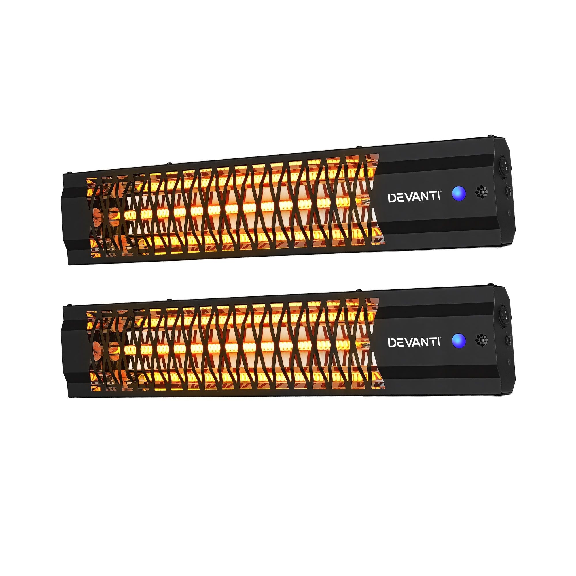2PCS Electric Strip Heater Radiant Infrared Heaters 2000W - Appliances > Heaters > Patio Heaters - Rivercity House & Home Co. (ABN 18 642 972 209) - Affordable Modern Furniture Australia