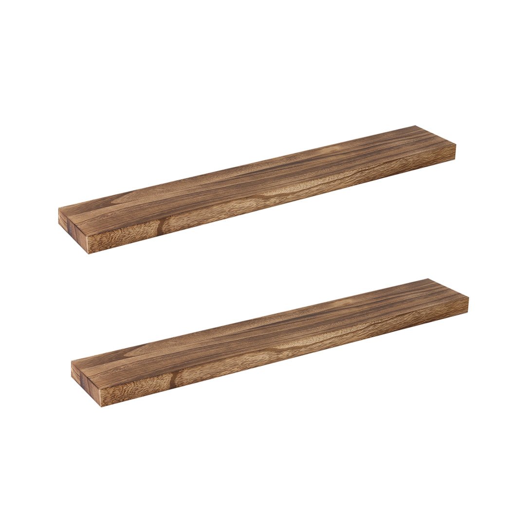 2Pcs Large Wall Mounted Floating Shelves - Natural - Rivercity House & Home Co. (ABN 18 642 972 209) - Affordable Modern Furniture Australia