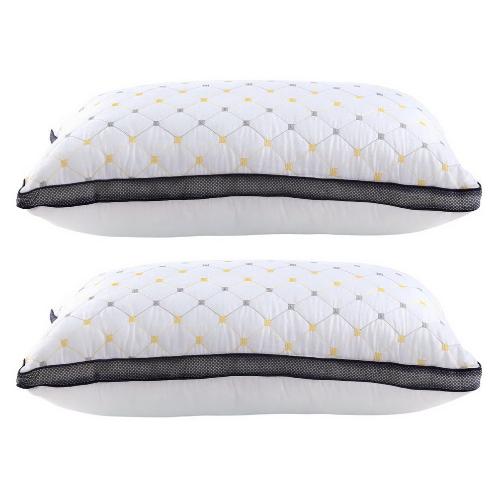 2pcs Microfibre Pillows 70x45cm - White - Home & Garden > Bedding > Pillows - Rivercity House & Home Co. (ABN 18 642 972 209) - Affordable Modern Furniture Australia