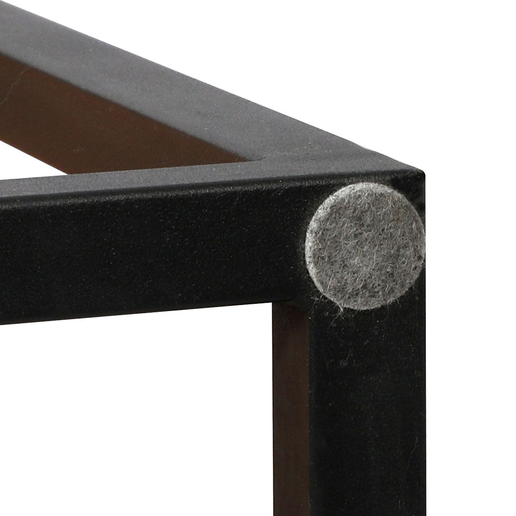 2PCS Nesting Coffee Tables with Oak Veneer MDF Top and Steel Frame - Natural Black - Rivercity House & Home Co. (ABN 18 642 972 209) - Affordable Modern Furniture Australia