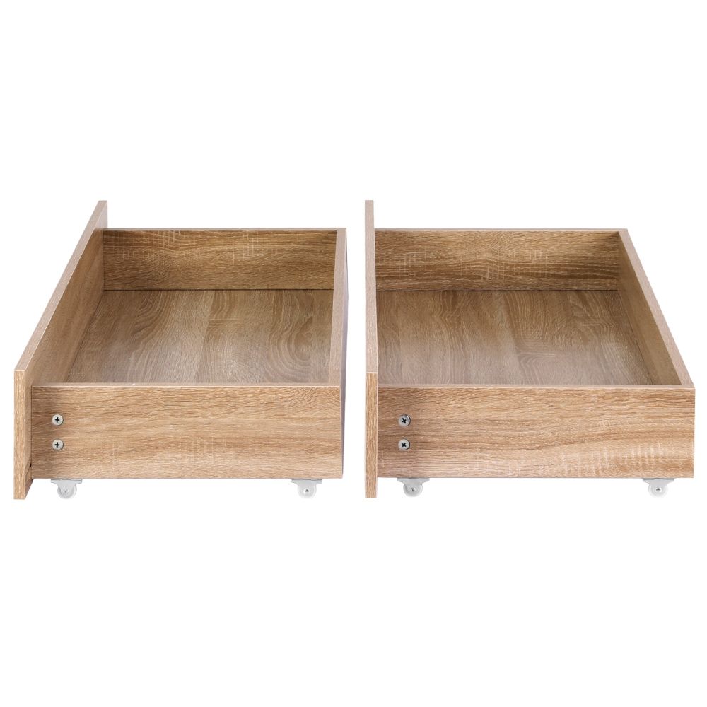 2pcs Under Bed Storage with Wheels Rolling Wooden Drawers Single & Double - Furniture > Bedroom > Beds & Bed Frames - Rivercity House & Home Co. (ABN 18 642 972 209) - Affordable Modern Furniture Australia