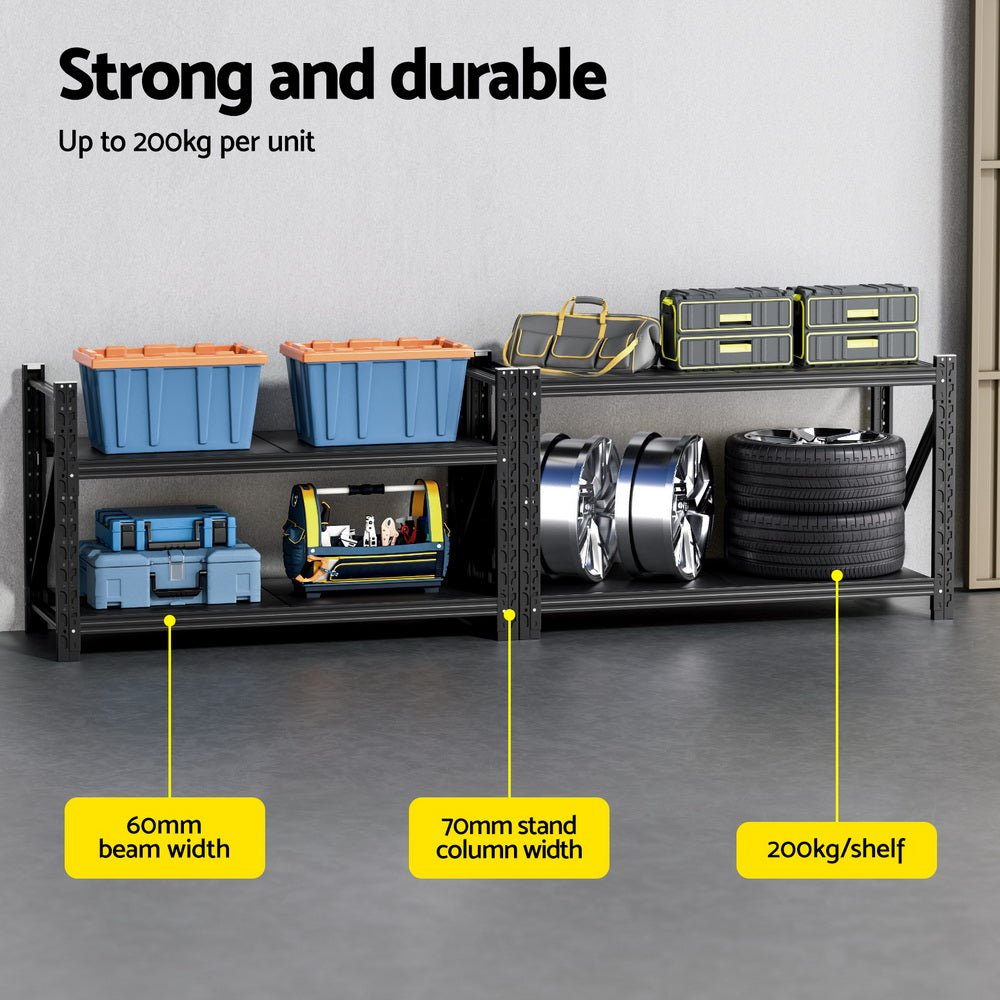 2x 0.9M Garage Shelving Workbench Warehouse Rack - Tools > Tools Storage > Wall Storage Racks - Rivercity House & Home Co. (ABN 18 642 972 209) - Affordable Modern Furniture Australia