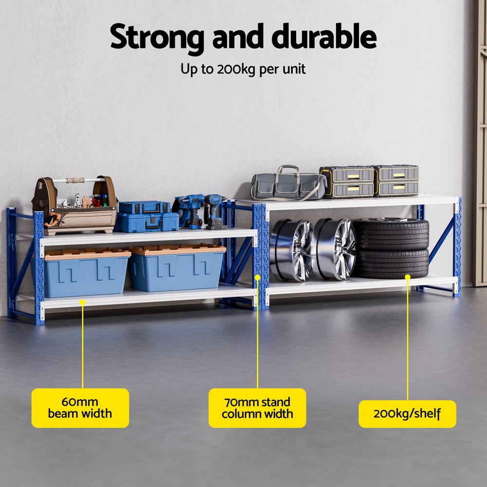 2x 0.9M Garage Shelving Workbench Warehouse Rack - Tools > Tools Storage > Wall Storage Racks - Rivercity House & Home Co. (ABN 18 642 972 209) - Affordable Modern Furniture Australia