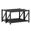 Set of 2 0.9M Garage Workbench Shelving Rack Steel Storage - Black