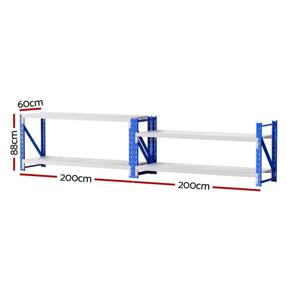 2x 0.9M Garage Shelving Workbench Warehouse Rack - Tools > Tools Storage > Wall Storage Racks - Rivercity House & Home Co. (ABN 18 642 972 209) - Affordable Modern Furniture Australia