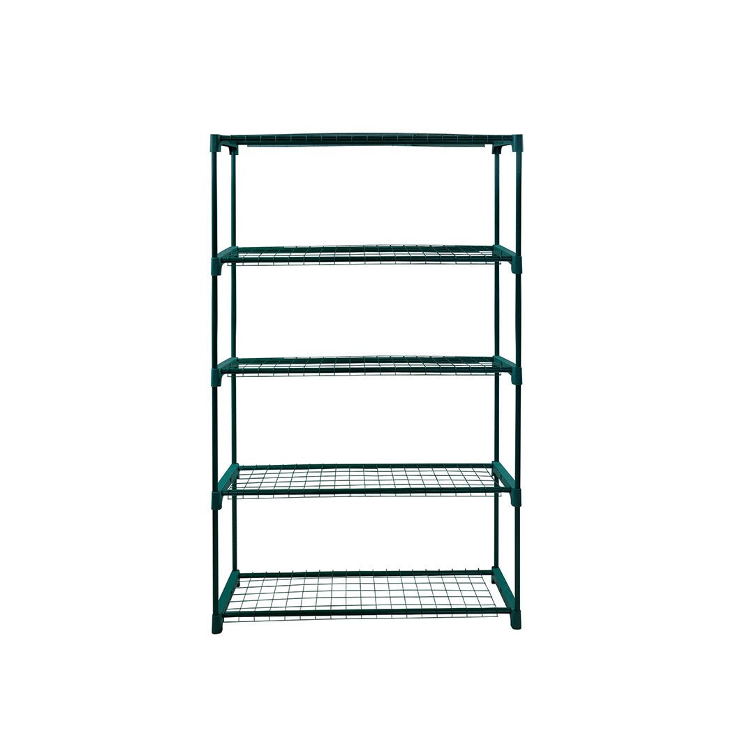 2x 5 - Tier Metal Plant Stand for Garden and Indoor Use - Dark Green - Rivercity House & Home Co. (ABN 18 642 972 209) - Affordable Modern Furniture Australia