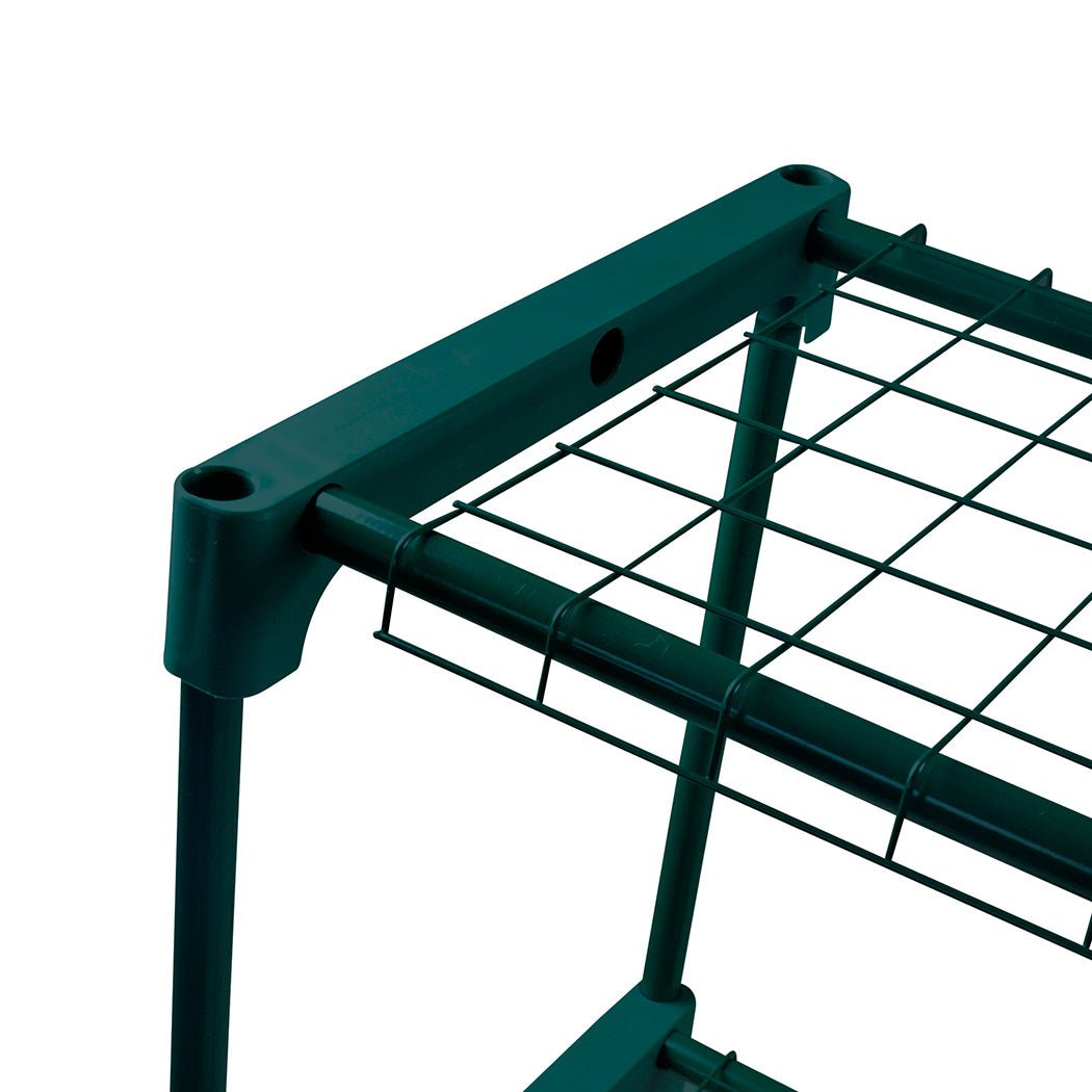 2x 5 - Tier Metal Plant Stand for Garden and Indoor Use - Dark Green - Rivercity House & Home Co. (ABN 18 642 972 209) - Affordable Modern Furniture Australia