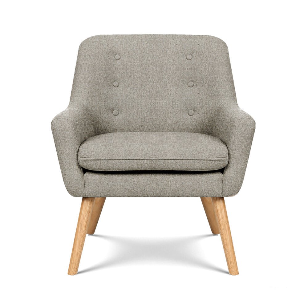 2X Armchair Lounge Chair Accent Tub Chair Beige ANNE - Furniture > Bar Stools & Chairs > Arm Chairs & Recliners - Rivercity House & Home Co. (ABN 18 642 972 209) - Affordable Modern Furniture Australia