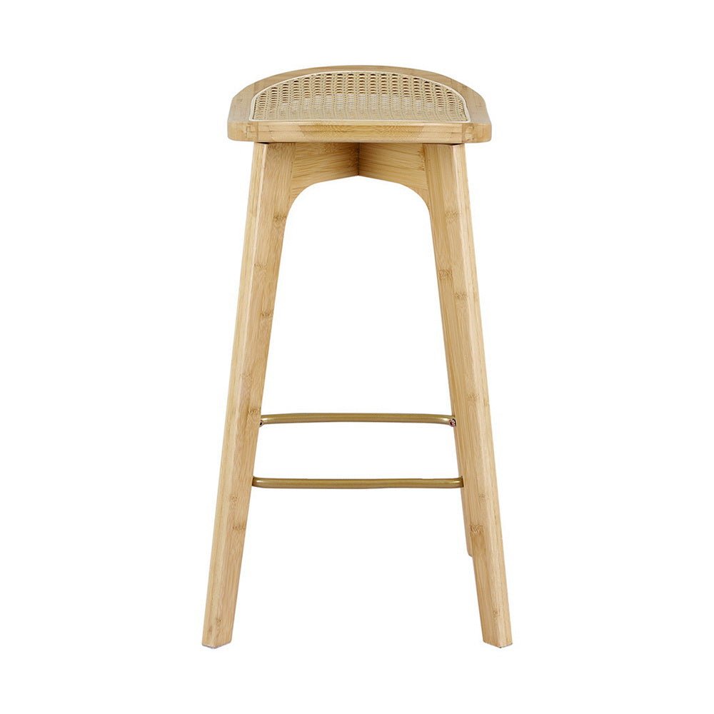 2x Bar Stools Bamboo Rattan Stool Counter Chair Kitchen Barstools - Furniture > Bar Stools & Chairs > Table & Bar Stools - Rivercity House & Home Co. (ABN 18 642 972 209) - Affordable Modern Furniture Australia