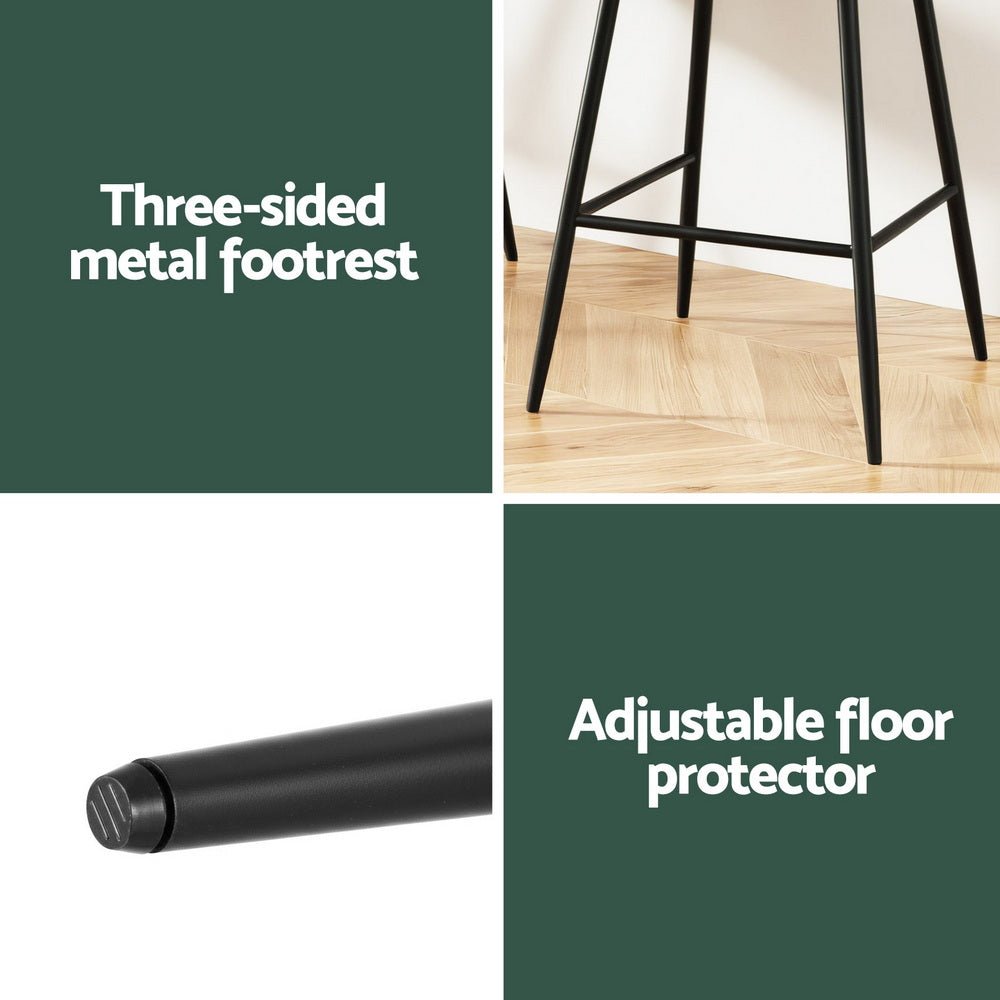 2x Bar Stools Kitchen Dining Chair Counter Stool Tub Velvet Metal Green - Furniture > Bar Stools & Chairs > Table & Bar Stools - Rivercity House & Home Co. (ABN 18 642 972 209) - Affordable Modern Furniture Australia