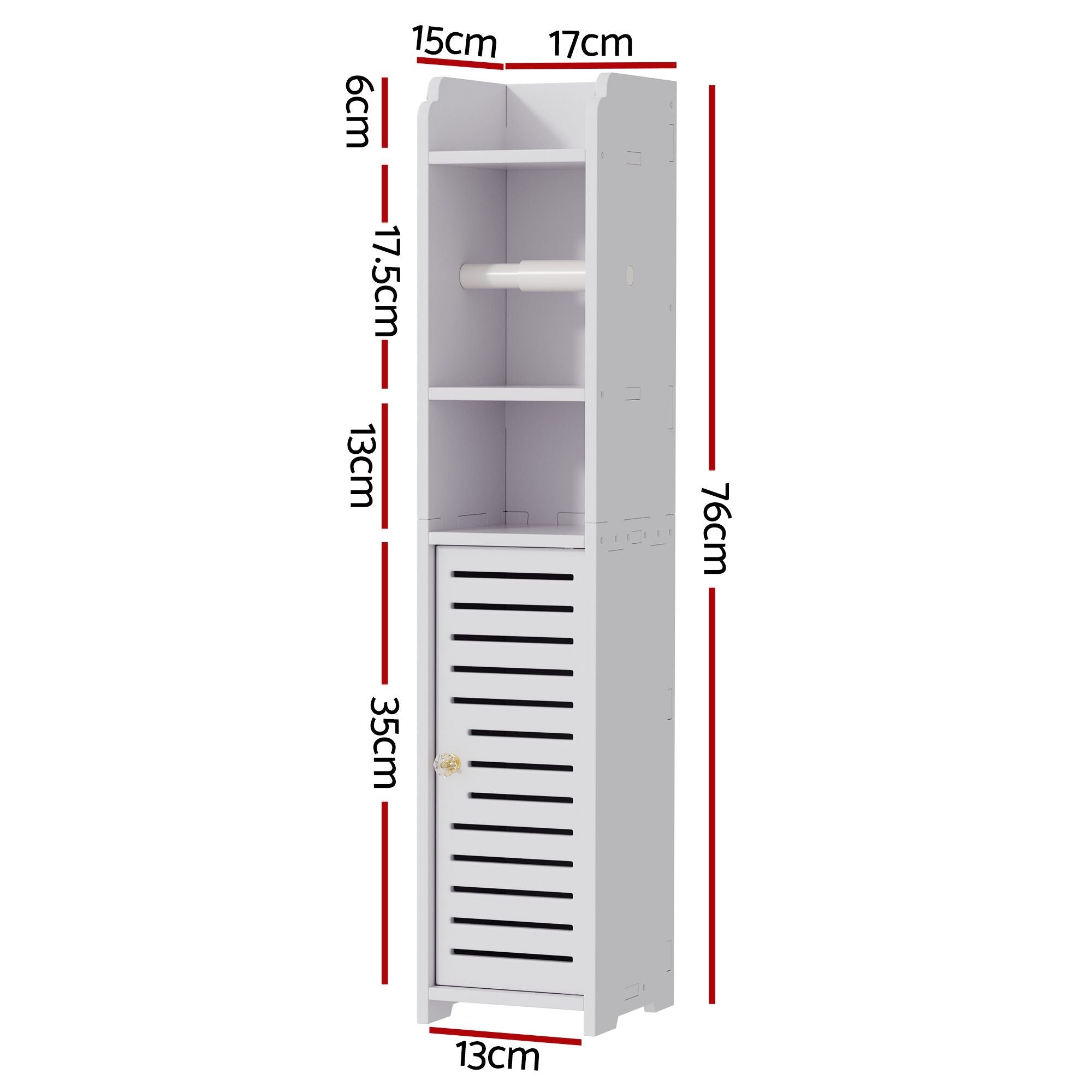 2X Bathroom Cabinet Toilet Roll Holder 76cm - Furniture > Bathroom > Bathroom Cabinets, Cupboards & Storage - Rivercity House & Home Co. (ABN 18 642 972 209) - Affordable Modern Furniture Australia
