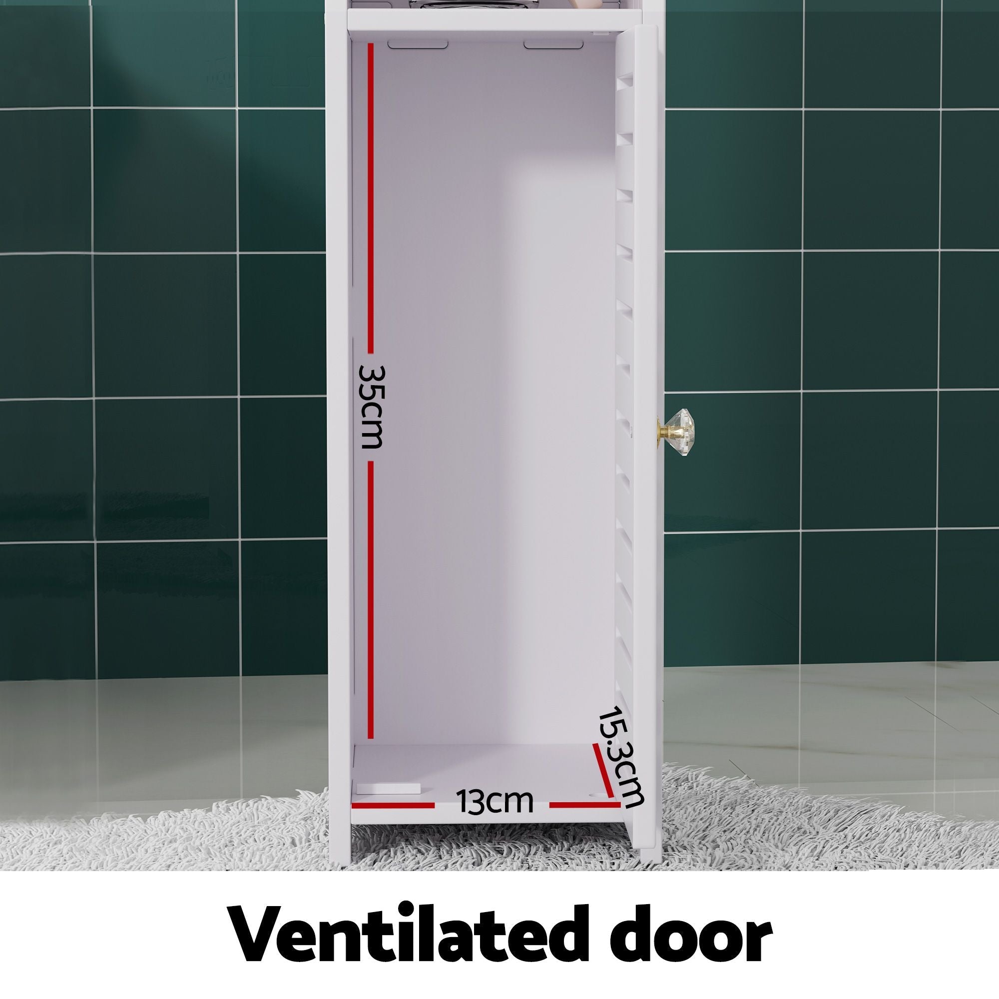 2X Bathroom Cabinet Toilet Roll Holder 76cm - Furniture > Bathroom > Bathroom Cabinets, Cupboards & Storage - Rivercity House & Home Co. (ABN 18 642 972 209) - Affordable Modern Furniture Australia