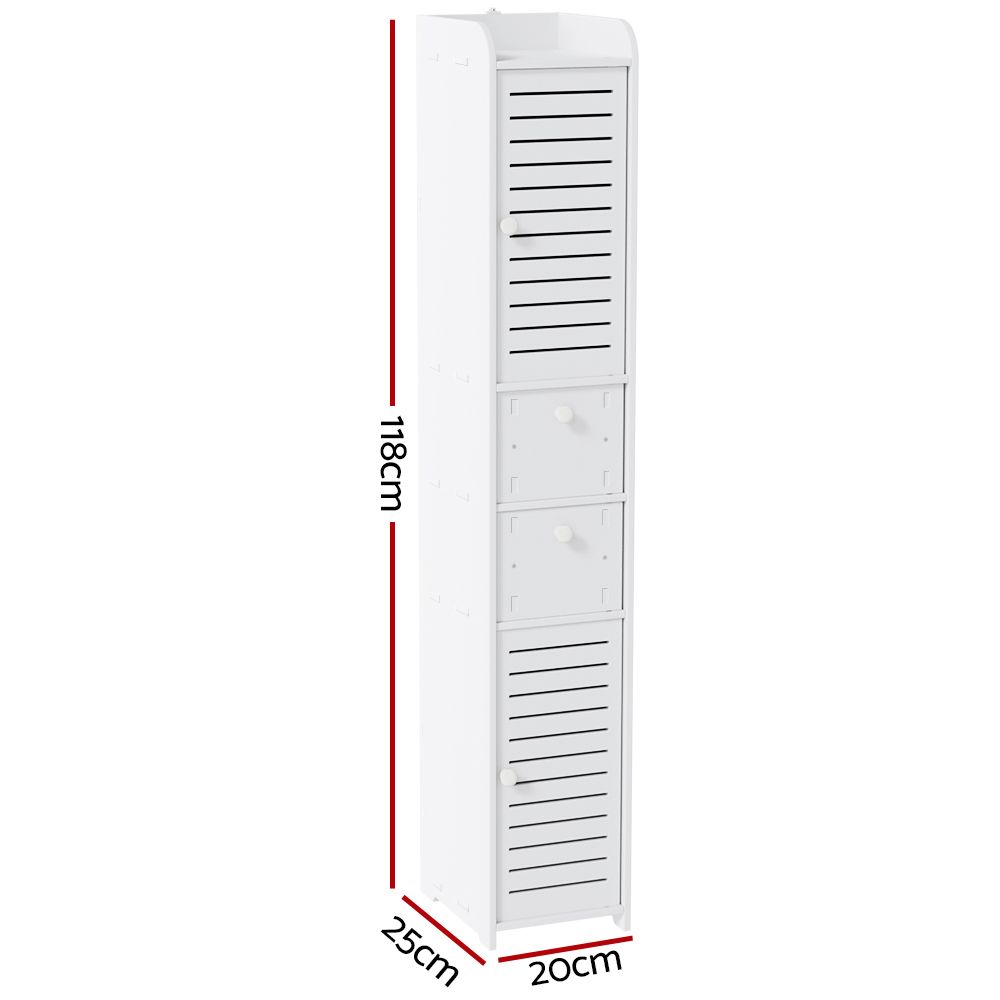 2X Bathroom Toilet Storage Cabinet Laundry Tallboy Cupboard - Furniture > Bathroom > Bathroom Cabinets, Cupboards & Storage - Rivercity House & Home Co. (ABN 18 642 972 209) - Affordable Modern Furniture Australia