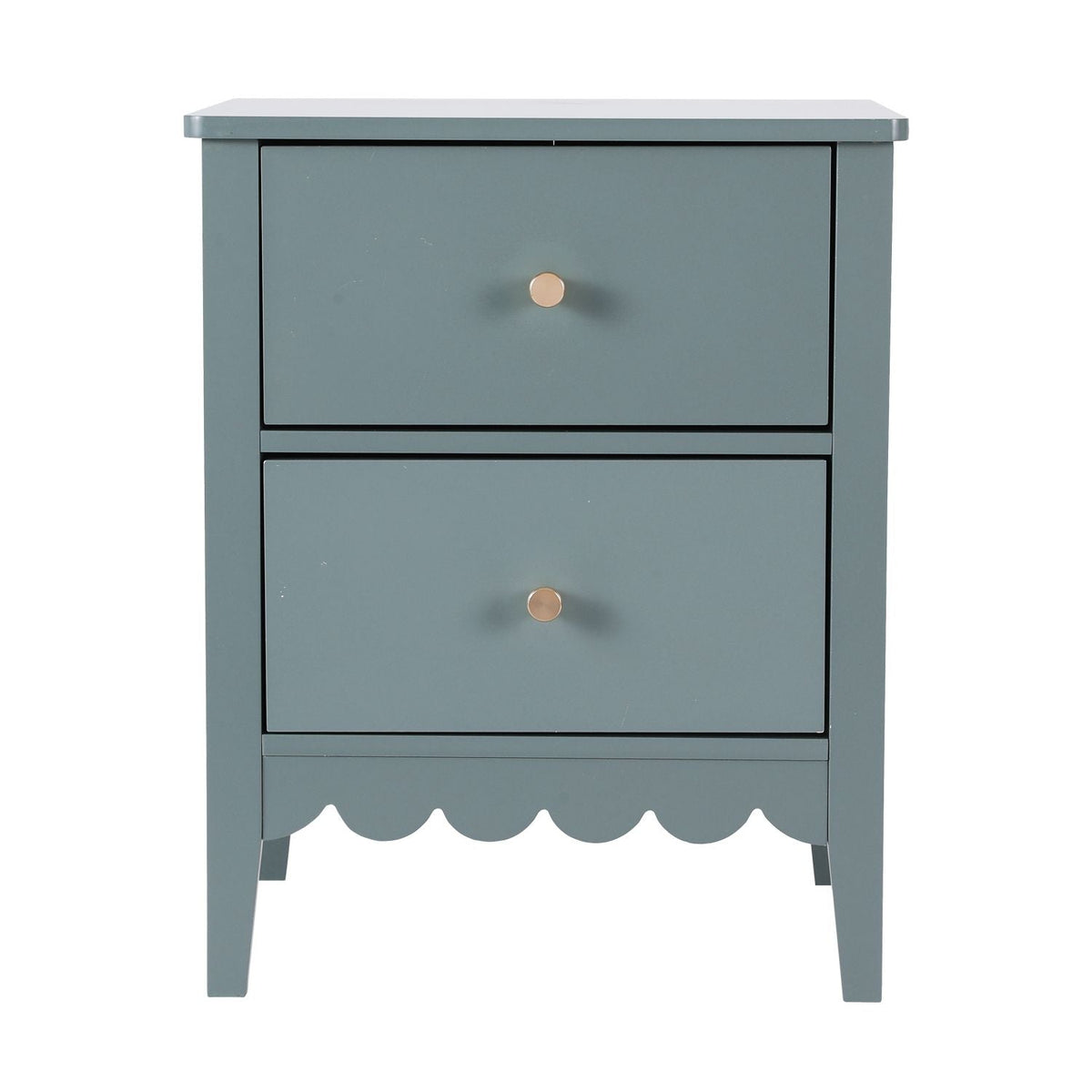 2X Bedside Table 2 Drawers Bedroom Storage Nightstand Green - Furniture > Bedroom > Bedside Tables - Rivercity House & Home Co. (ABN 18 642 972 209) - Affordable Modern Furniture Australia