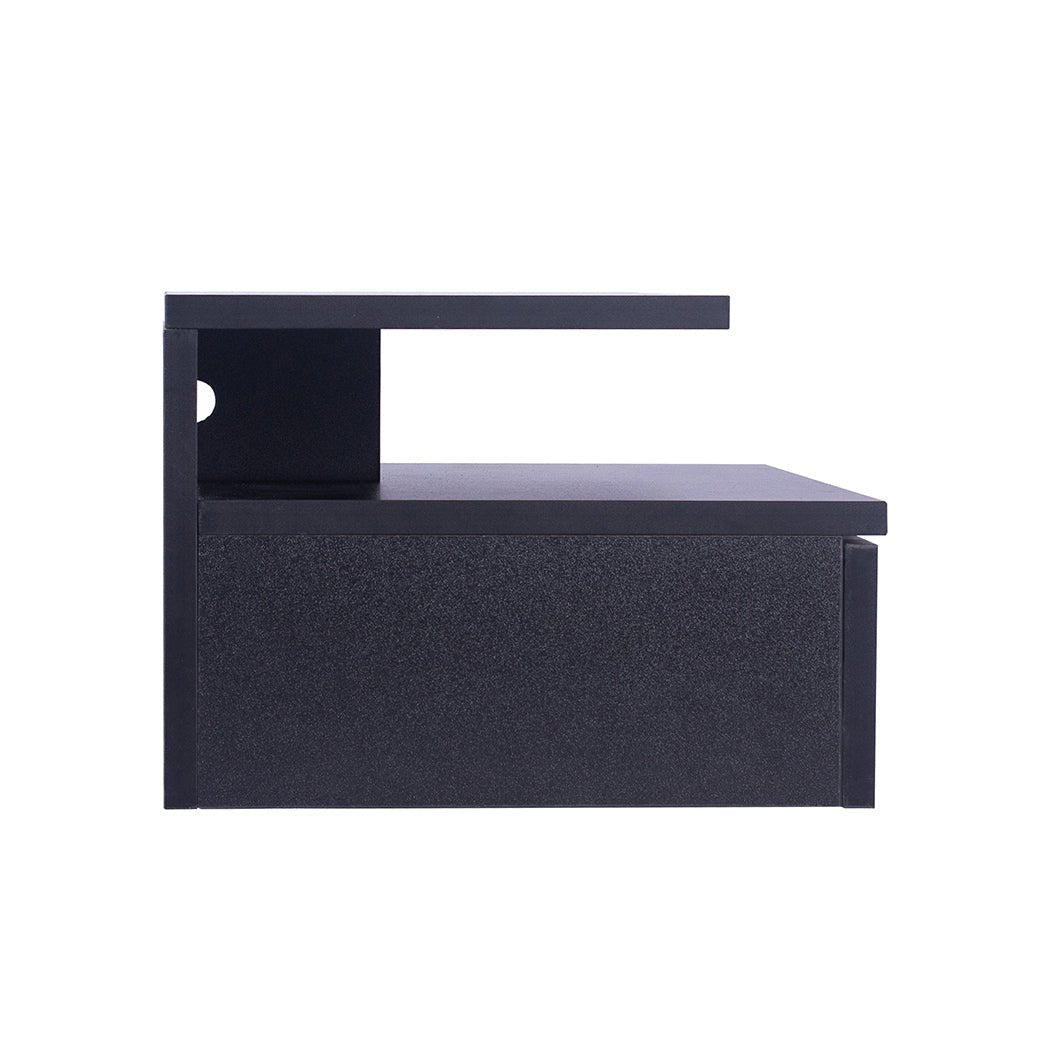 2x Bedside Tables Side Table Black - Rivercity House & Home Co. (ABN 18 642 972 209) - Affordable Modern Furniture Australia