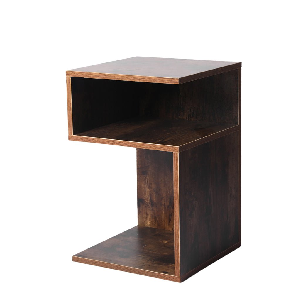 2x Bedside Tables Wood Side End Oak - Rivercity House & Home Co. (ABN 18 642 972 209) - Affordable Modern Furniture Australia