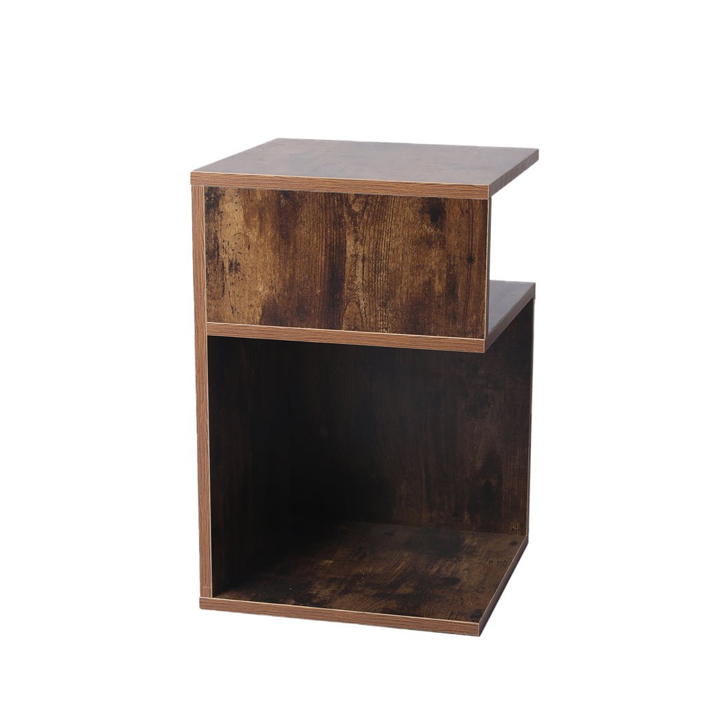 2x Bedside Tables Wood Side End Oak - Rivercity House & Home Co. (ABN 18 642 972 209) - Affordable Modern Furniture Australia