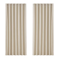 2X Blockout Curtains Blackout Window Curtain Eyelet 240x230cm Beige