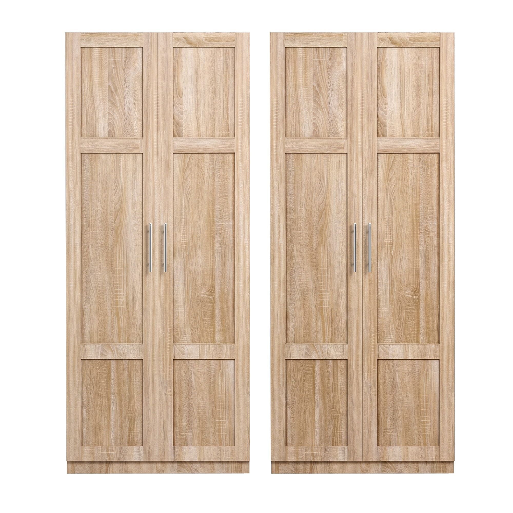 2x Buffet Sideboard Cabinet Pantry Hutch Kitchen Storage Organiser Pine - Furniture > Dining > Buffets & Sideboards - Rivercity House & Home Co. (ABN 18 642 972 209) - Affordable Modern Furniture Australia