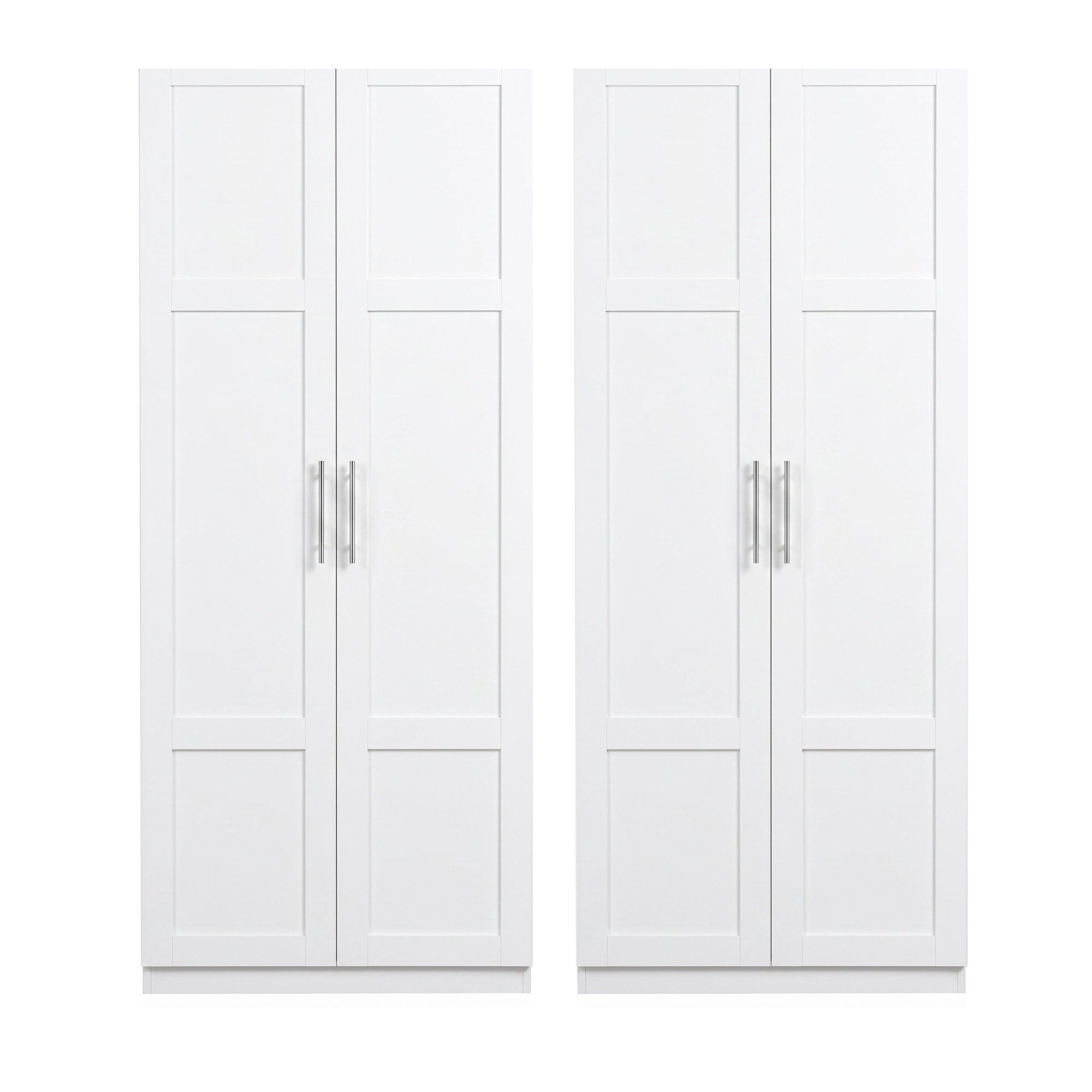 2x Buffet Sideboard Cabinet Pantry Hutch Kitchen Storage Organiser White - Furniture > Dining > Buffets & Sideboards - Rivercity House & Home Co. (ABN 18 642 972 209) - Affordable Modern Furniture Australia