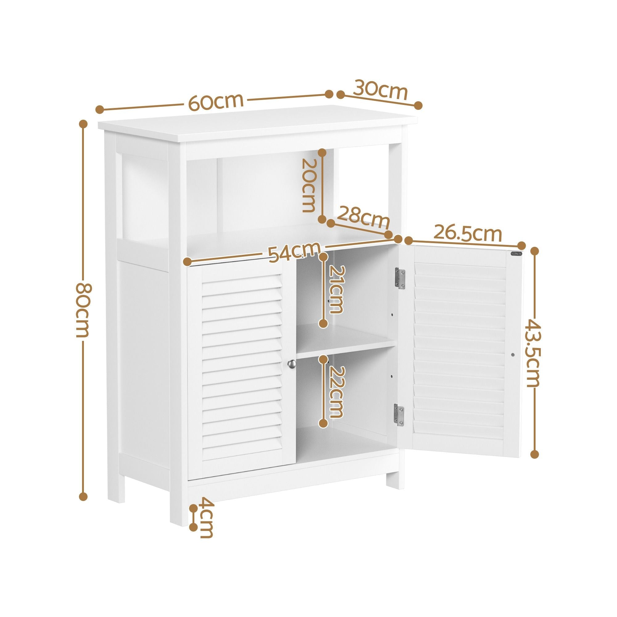 2x Buffet Sideboard Cabinet Server Cupboard Kitchen Bathroom Storage IVOR - Furniture > Dining > Buffets & Sideboards - Rivercity House & Home Co. (ABN 18 642 972 209) - Affordable Modern Furniture Australia