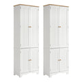 2x Buffet Sideboard Pantry Cabinet Cupboard 6-Tiers Storage Shelves BERNE