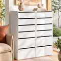 2x Chest of 6 Drawers Dresser Tallboy White