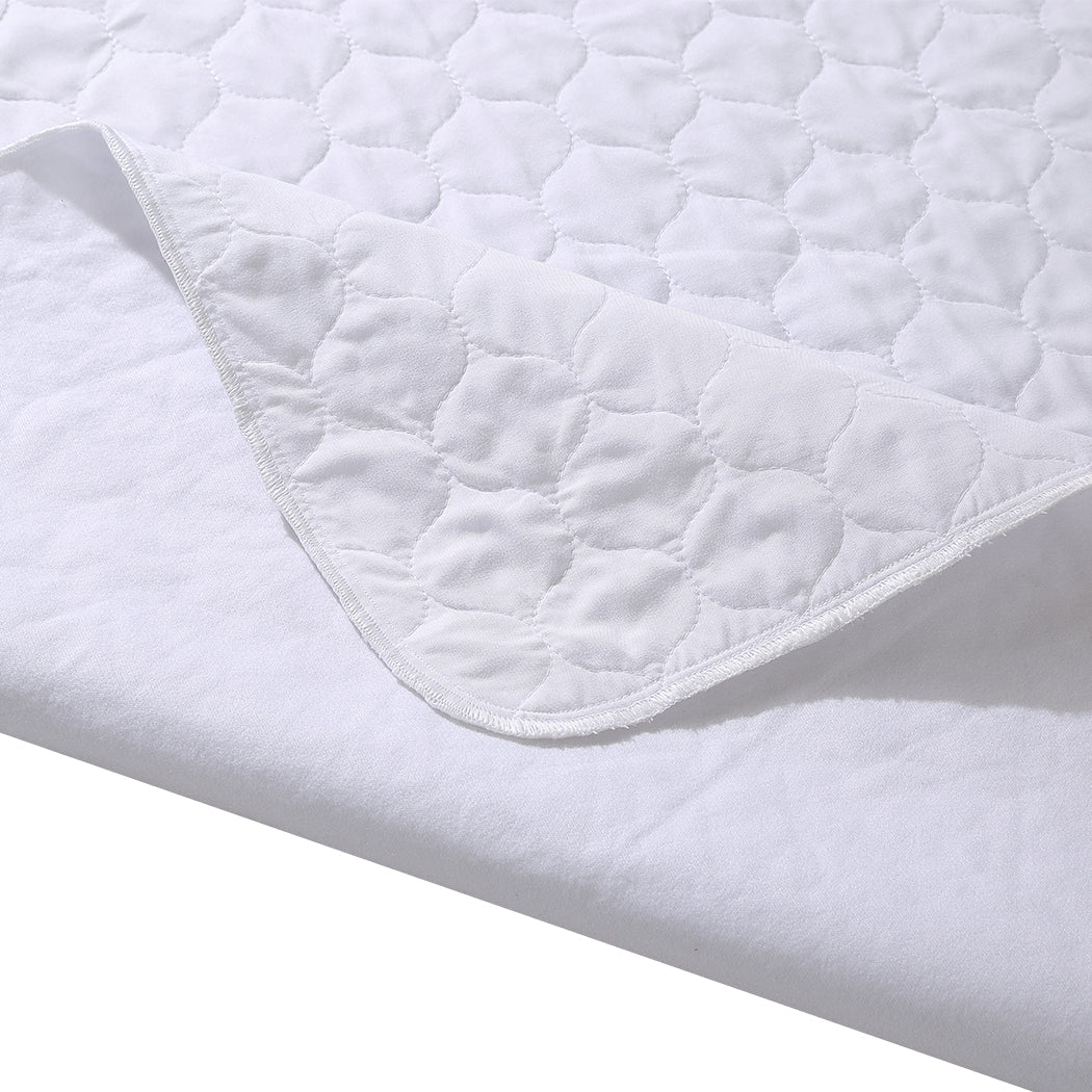 2x Dreamz Waterproof Queen Bed Pads Bed Protector - White - Rivercity House & Home Co. (ABN 18 642 972 209) - Affordable Modern Furniture Australia